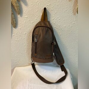 THE SAME DIRECTION Light Coated Canvas Sling Bag